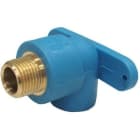 NIRON - Codo 90° rosca M NIRON con soporte diámetro 20x1/2"