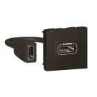 LEGRAND - Base audio y vídeo Mosaic - HDMI tipo A - preconectorizada - 2 módulos - Negro mate