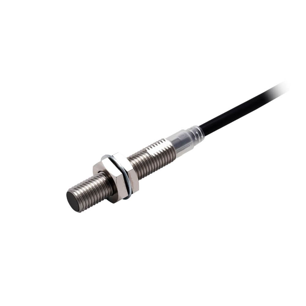 OMRON - Sensor de proximidad inductivo cuerpo largo de SUS M8 blindaje 2mm DC 3 cables NPN NO 2m cable