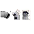 NIRON - Codo 45° electrosoldable NIRON diámetro 200 gris SDR11