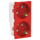 Schneider Electric - Schuko doble RAPTOR con piloto rojo