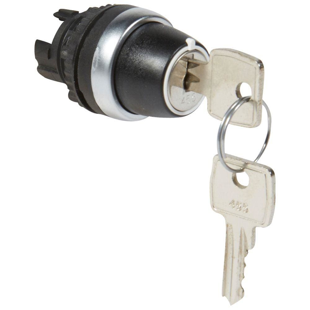 LEGRAND - Mando giratorio no iluminado con llave n°455 IP69 Osmoz modular - 2 posiciones fijas 90° para extracción de llave