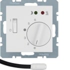 HAGER - Placa termostato suelo radiante interruptor+lente mecanismo blanco polar mate