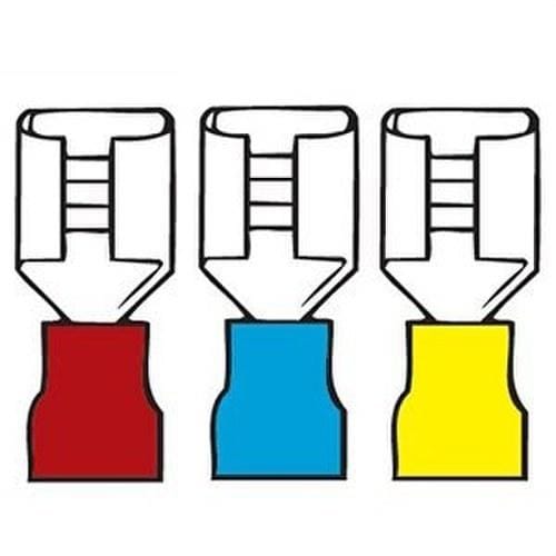 FLEXAQUICK - Terminal preaislado enchufe plano diámetro 9,5-1,2 amarillo