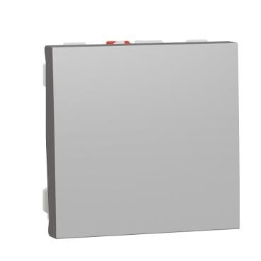 Schneider Electric - Pulsador 2 módulos aluminio