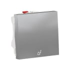 Schneider Electric - Pulsador 2 módulos símbolo timbre aluminio