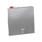 Schneider Electric - Pulsador 2 módulos luz LED localización aluminio