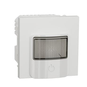 Schneider Electric - Sensor de movimiento con LED pulsador universal blanco