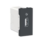 Schneider Electric - Cargador simple USB 1A 1 módulo antracita