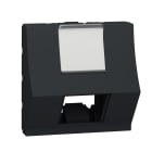 Schneider Electric - Caratula RJ45 2 módulos Keyst inclinada antracita