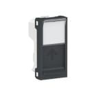 Schneider Electric - Caratula RJ45 1 modulo Keystone antracita