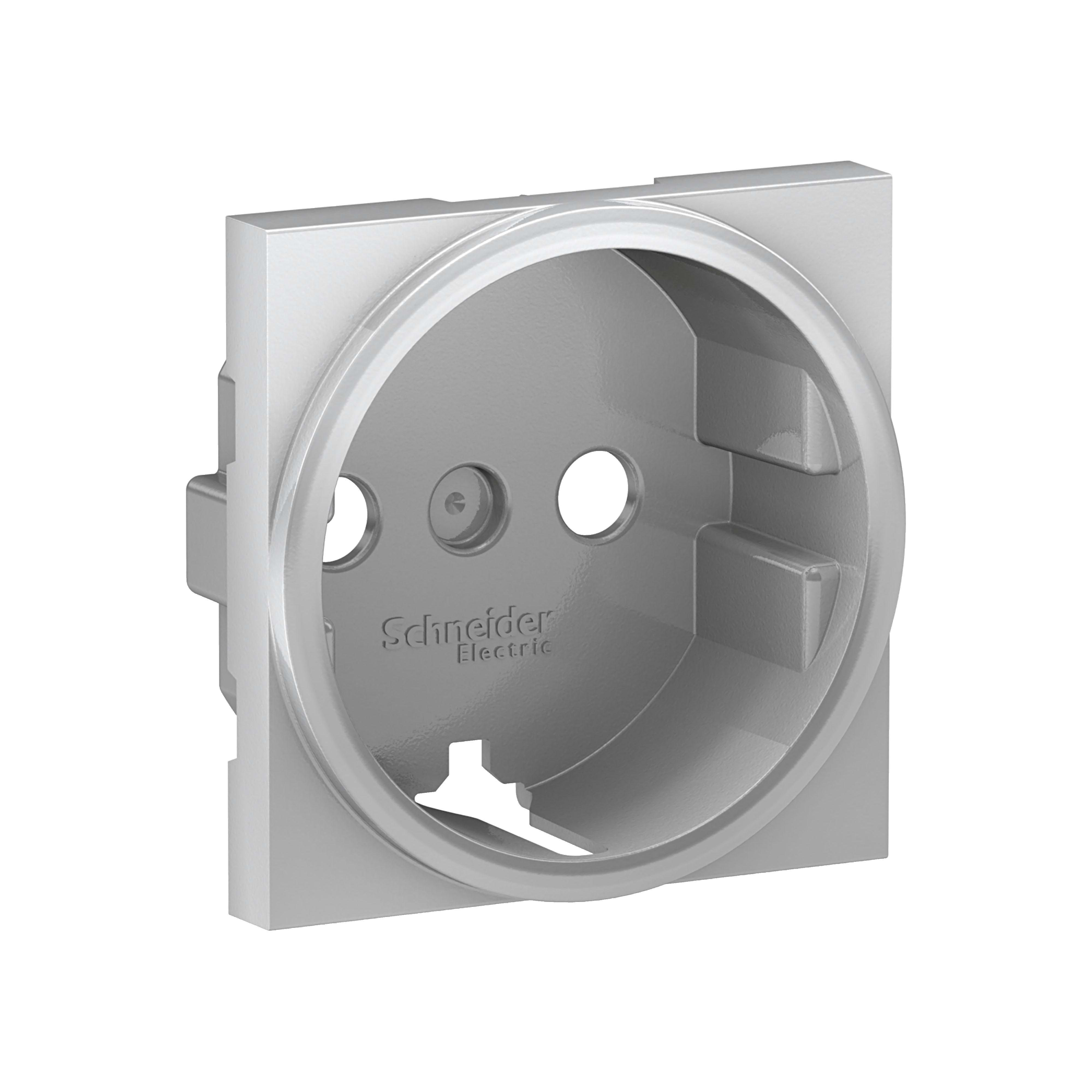 Schneider Electric - Tapa schuko recambio Serie ÚNICA aluminio