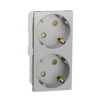 Schneider Electric - Schuko doble RAPTOR aluminio