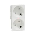 Schneider Electric - Schuko doble RAPTOR con piloto antracita