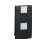 Schneider Electric - TAPA DOBLE RJ45 KEYSTONE ANTRACITA
