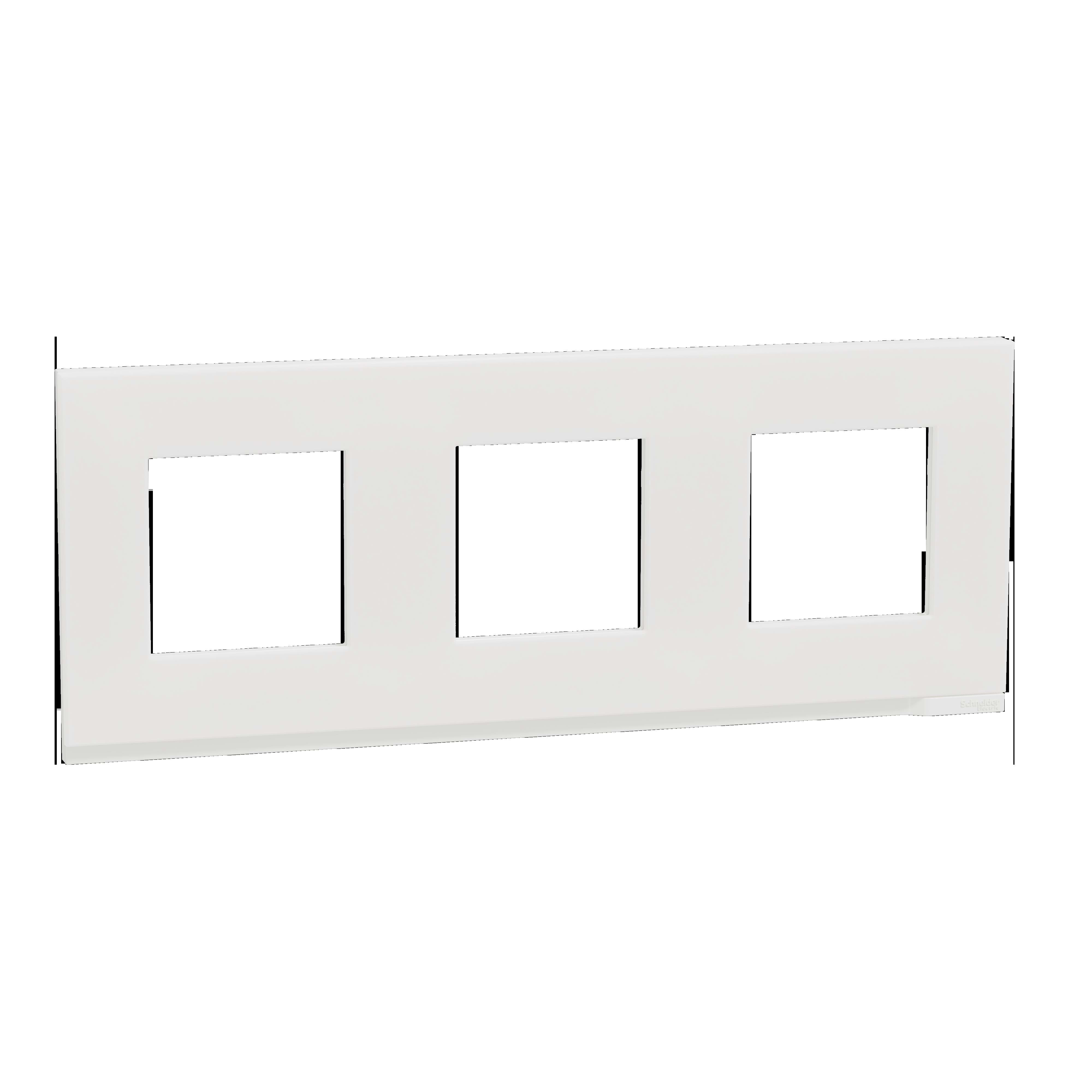 Schneider Electric - Marco 3 elementos PURE blanco traslucido