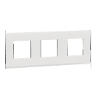 Schneider Electric - Marco 3 elementos PURE blanco traslucido
