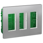 Schneider Electric - Puesto de trabajo 3 columnas empotrar aluminio
