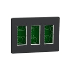Schneider Electric - Puesto de trabajo 3 columnas empotrar antracita