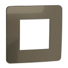 Schneider Electric - Marco 1 elemento STUDIO metal bronce blanco