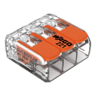 WAGO - Borna de derivación de 6mm² transparente de 3 vías