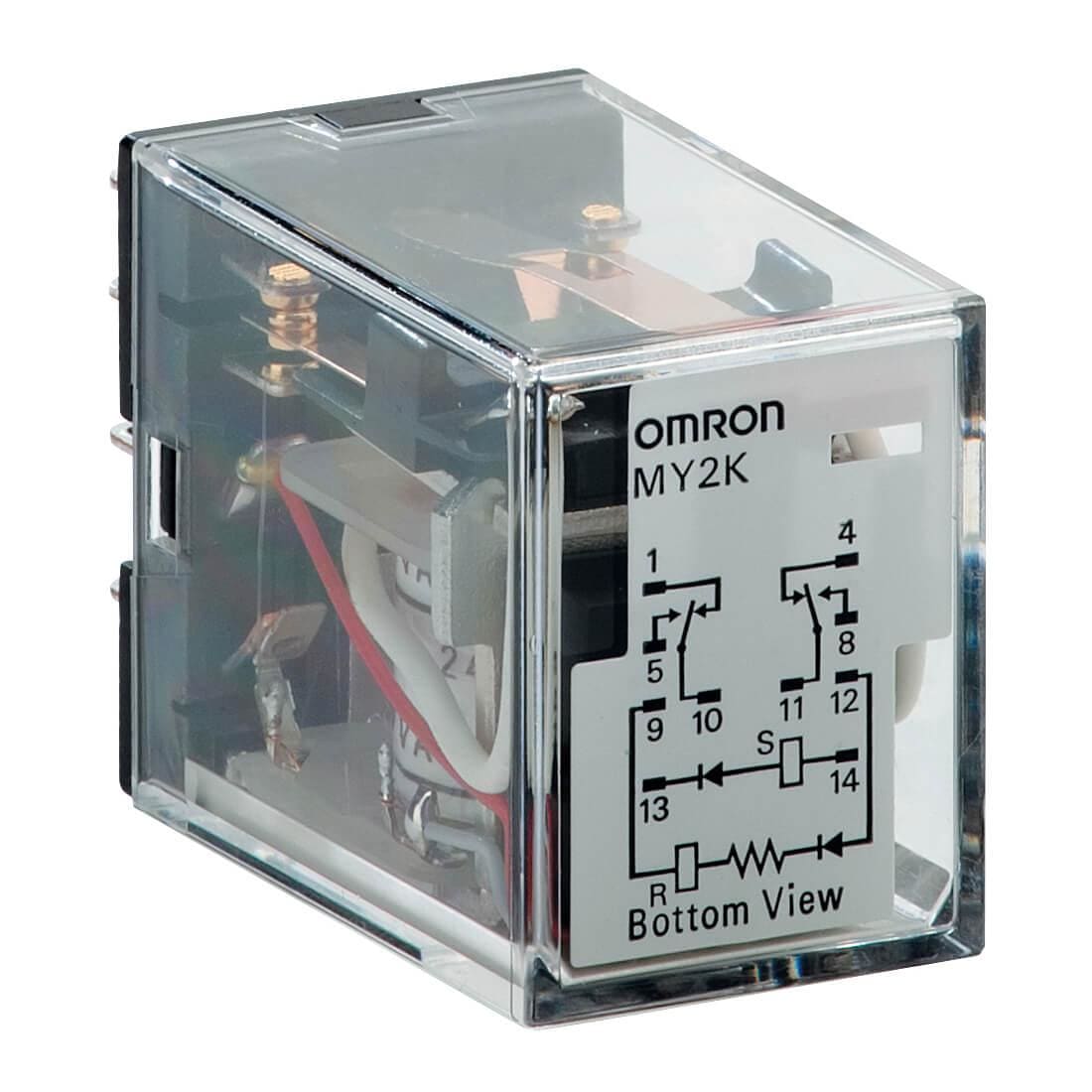 OMRON - Relé DPDT 3A 24VDC enchufable/soldar biestable