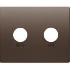 BJC - Tapa para tomas R/TV-SAT 2 salidas serie Iris en chocolate