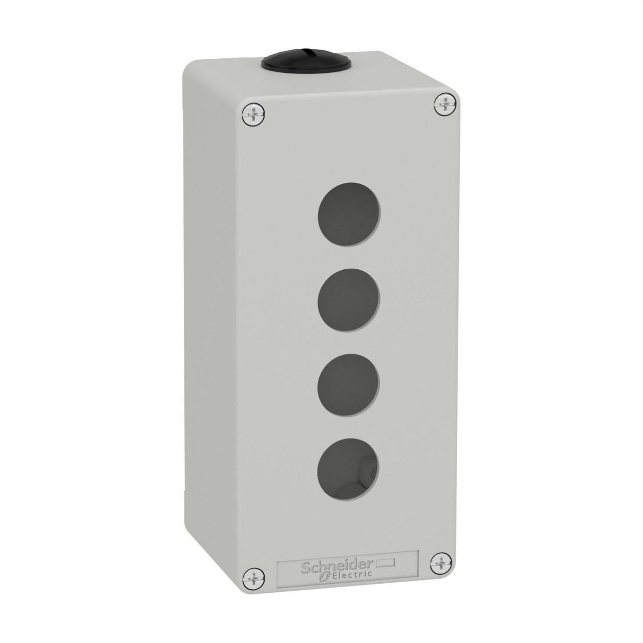 Schneider Electric - Caja vacía con 4 orificios gris