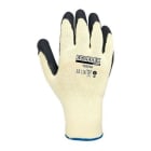 JUBA - Guante poliéster algodón palma látex negro talla 10