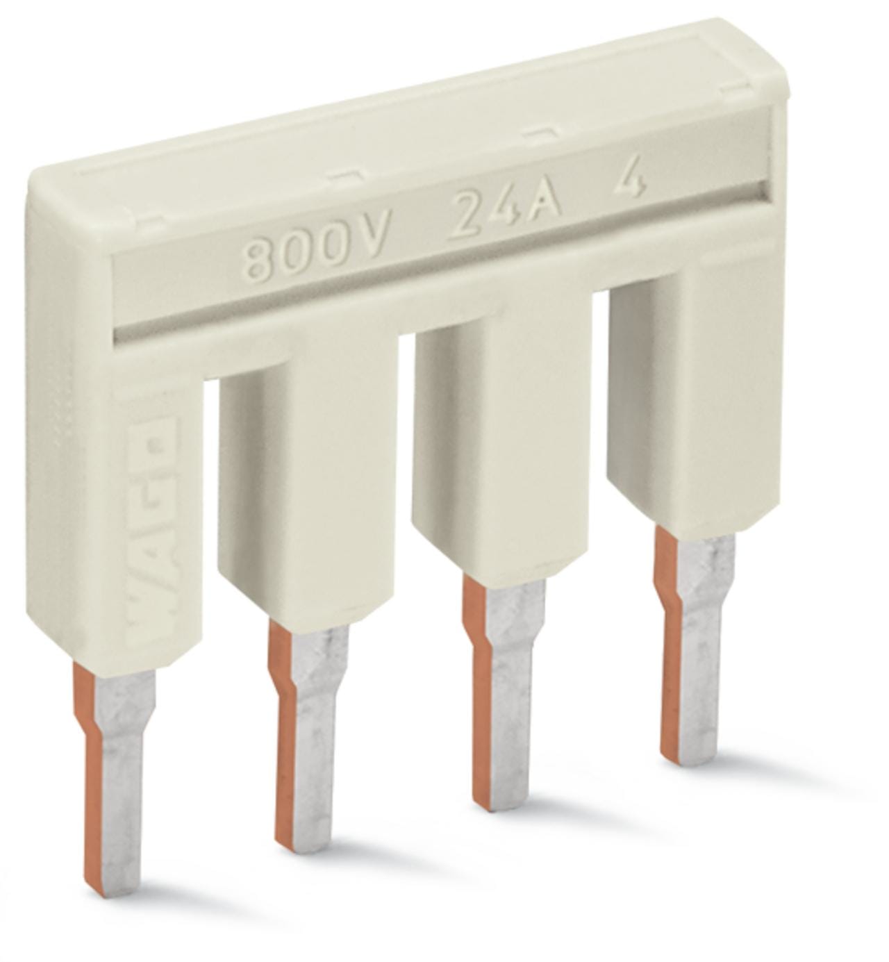 WAGO - PEINE PUENTE 2002 4P 25A 8X25 GRIS CLARO