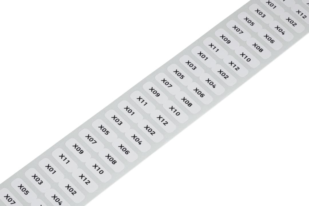 WAGO - Etiqueta autoadhesiva 6x15mm rollo 3000 piezas blanco amarillo