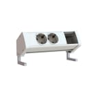 MMCONECTA - Regleta Easyblock OVER MINI entrada CR 2 schukos hueco 45x45 blanco nieve y anclaje sobremesa