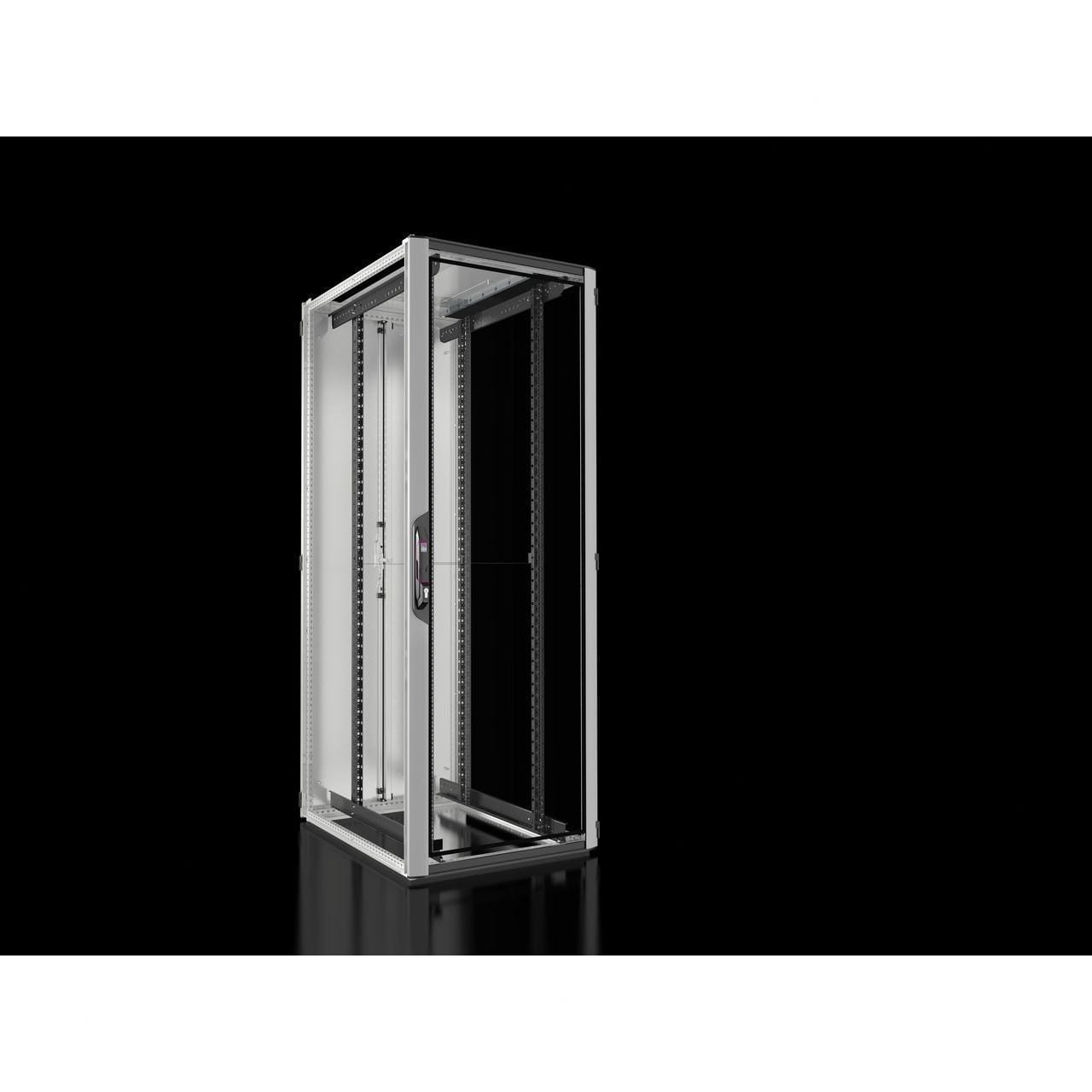 RITTAL - Rack VX/IT estándar puerta transparente 800x2200x1000mm RAL 7035 para redes / servidores con guías perfil de 19"