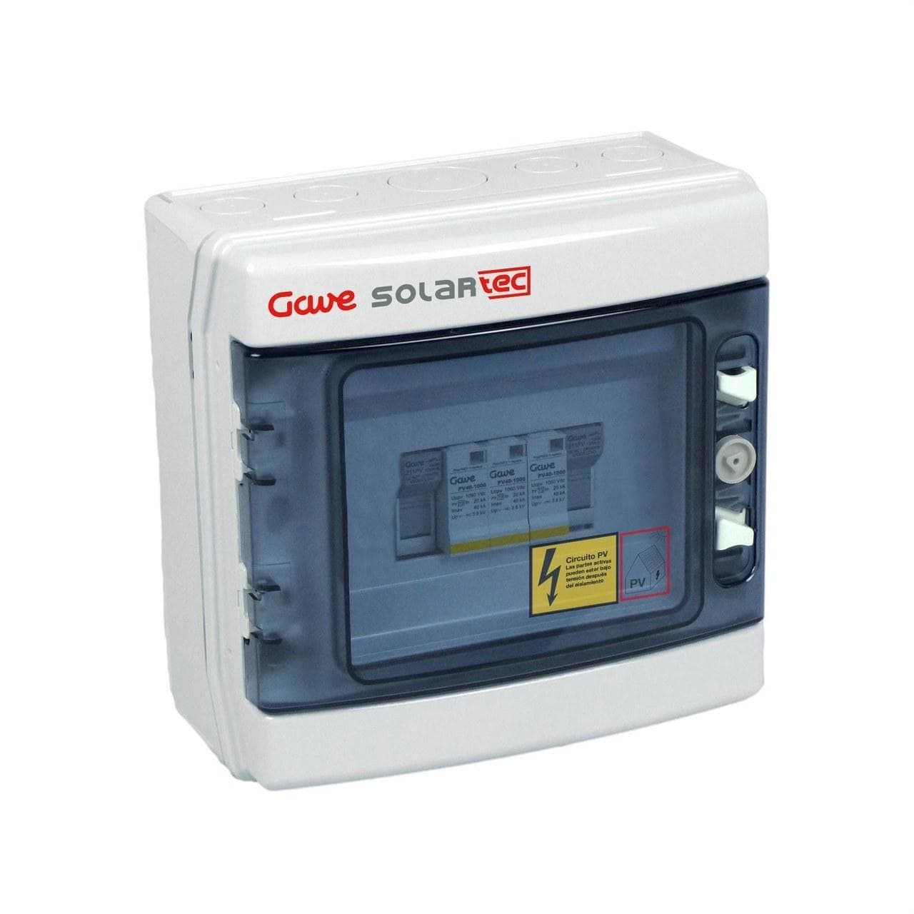 GAVE - CAJA PROTECCIÓN 1000VDC 1 MPPT (1 STRING X MPPT) FUS 20A + PST-II (1 ENT./1 SAL.)