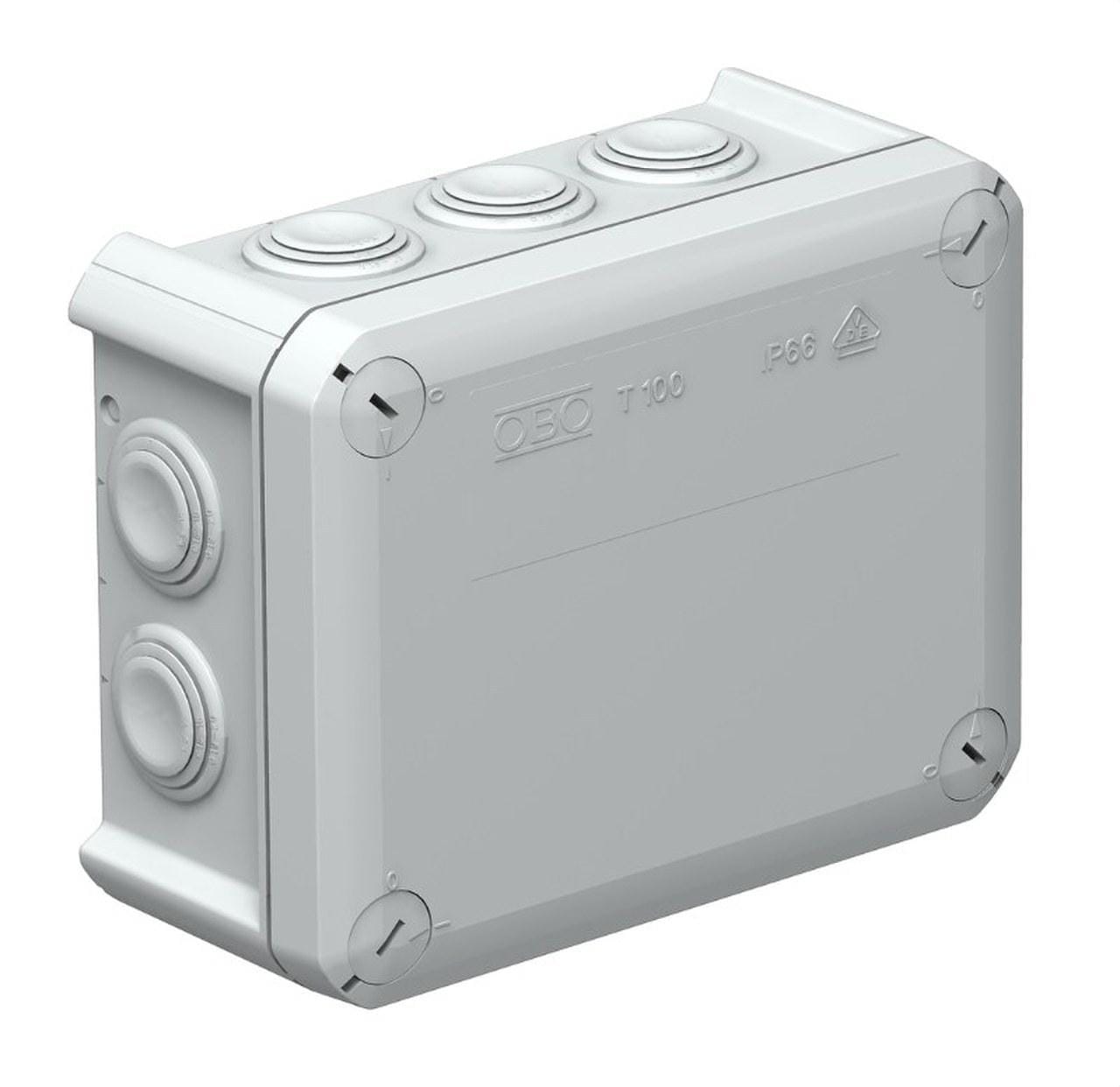OBO BETTERMANN - Caja derivación T100 150x116x67 cono polipropileno gris