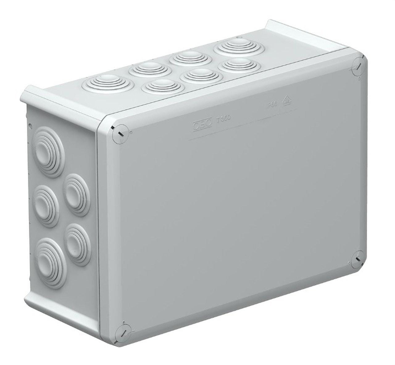 OBO BETTERMANN - Caja derivación T350 285x201x120 cono polipropileno libre de halógenos gris