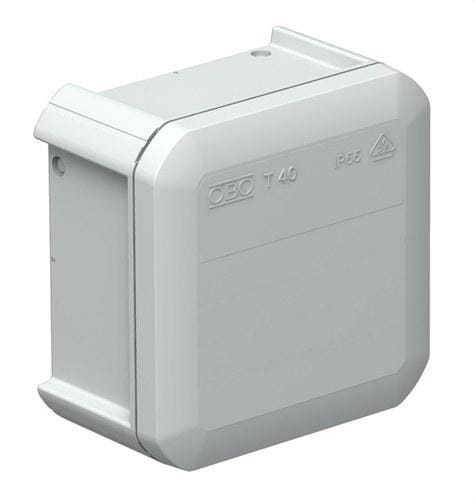 OBO BETTERMANN - Caja derivación ciega T40-OE 90x90x52 polipropileno gris