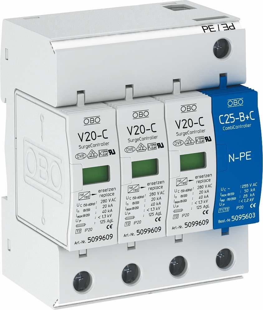 OBO BETTERMANN - Protección media redes V 20-C/3+NPE