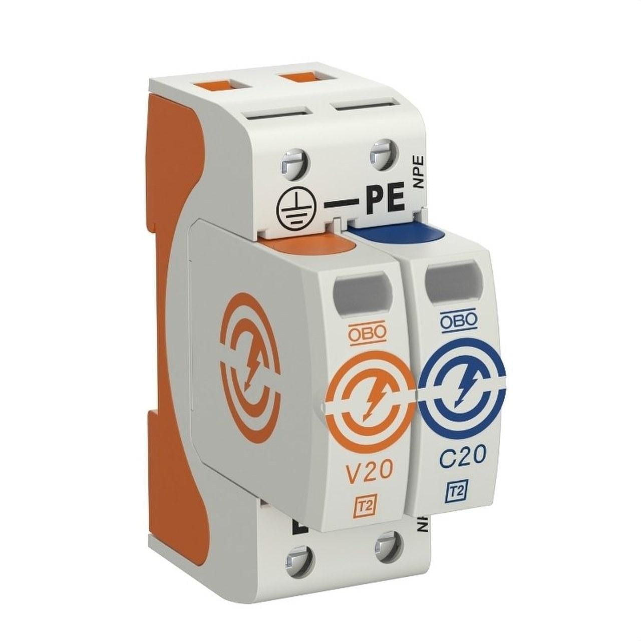 OBO BETTERMANN - Descargador sobretensión V20 1P con NPE 280V