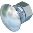 OBO BETTERMANN - Tornillo cabeza alomada tuerca arandela M10x25 ST fijo