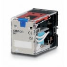 OMRON - Relé 4PDT 5A enchufe soldar LED pulsador prueba