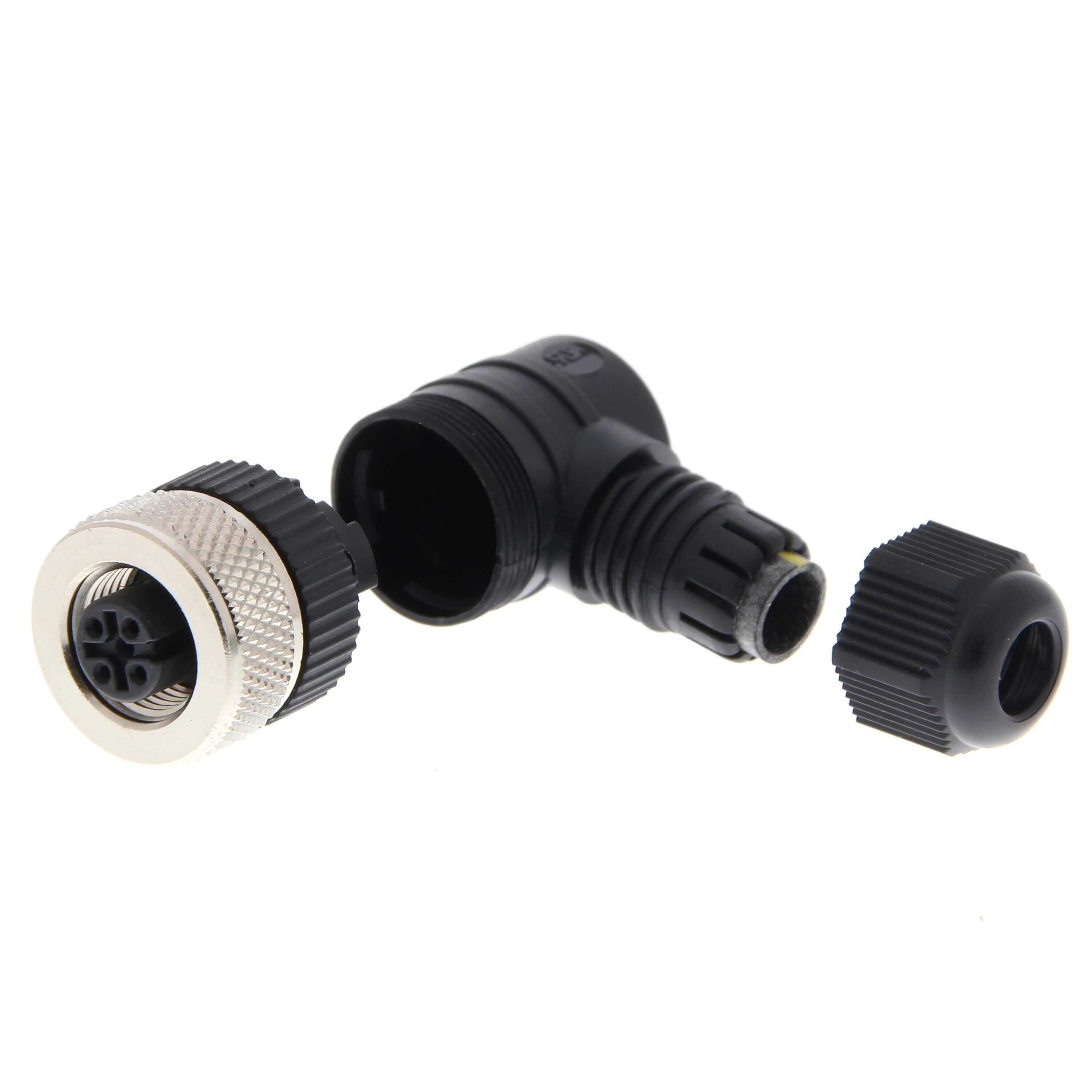 OMRON - Y92E-M12PVC4ACONF-L  SENSOR SIN CABLE ACODADO 4 HILOS M12