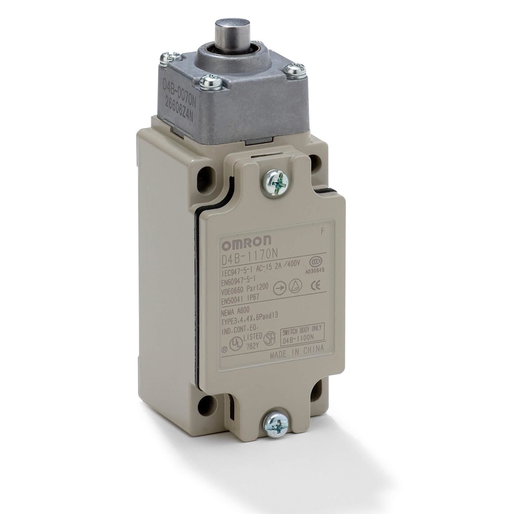 OMRON - Conmutador analógico metálico D4B4170N.1 SPDT-1NA/1NC