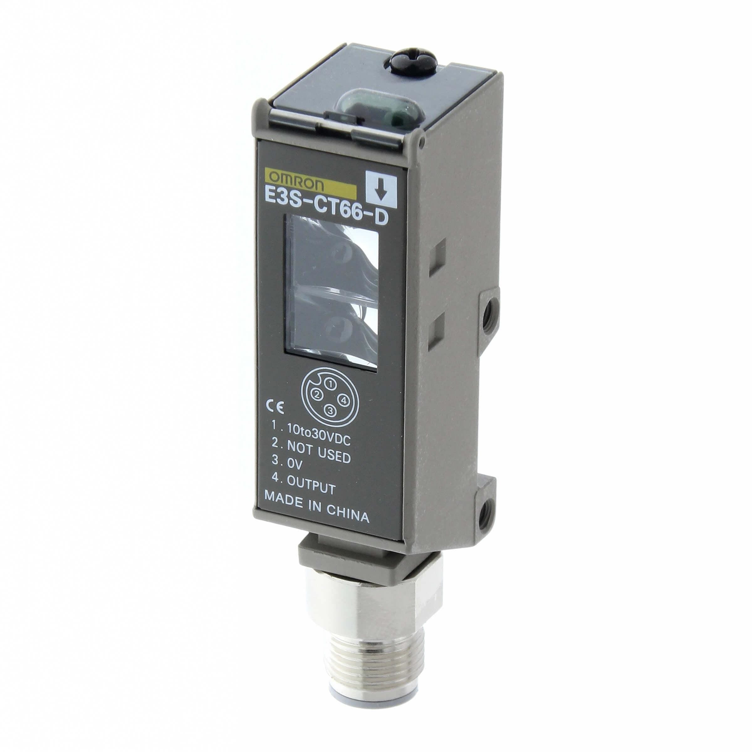 OMRON - Sensor robusta CC 3 hilos barrera 30m vertical M12 receptor