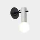 LEDS-C4 - Aplique Nude E27 15W negro/blanco