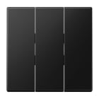 JUNG - TECLA X3 LS NEGRO MATE