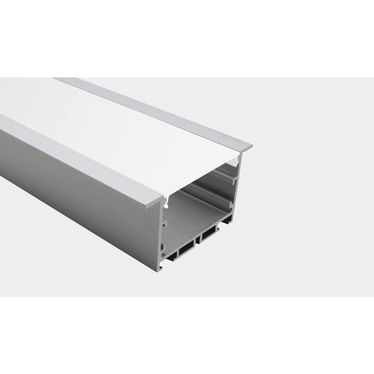 ILUTREK - Perfil empotrable con difusor opal 2 metros aluminio