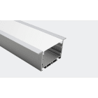 ILUTREK - Perfil empotrable con difusor opal 2 metros aluminio