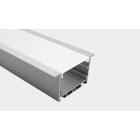 ILUTREK - Perfil empotrable con difusor opal 2 metros blanco