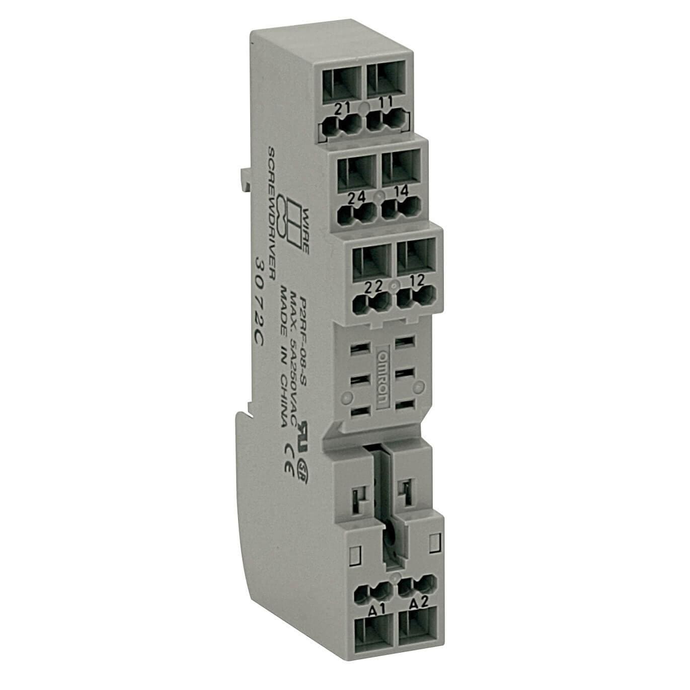 OMRON - P2RF-08-S  BASE G2R-2-S 8 PINES DIN CONEXIÓN RÁPIDA